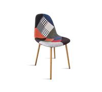 Chaise scandinave tissu patchwork - Ela