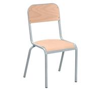 Chaise scolaire Ludo - Taille 3 - grande section maternelle - gris