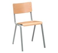 Chaise scolaire SYLLAB Taille 6 - CM2/ Collège /Lycée gris