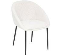 Chaise Seliso tissu chenille beige pieds métal