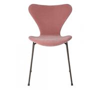 Chaise Serie 7™ velours powder-coated steel base brown bronze