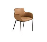 Chaise similicuir marron 4177, 62 x 58 x 81 cm -