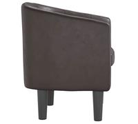 Chaise simple - Brun - Fauteuil SALON - marron similicuir 70x56x68 cm F8651