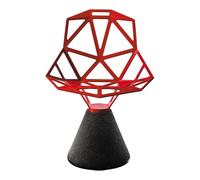 Chaise socle en cément Chair One titanium and polyester fluorinated lacquered