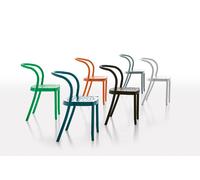 Chaise St. Mark Outdoor dossier en aluminium assise teintée bleu océan Moroso - MOROSO ST1 S32 OCEAN BLUE