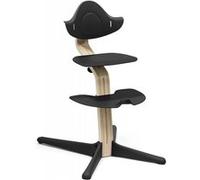 Chaise Stokke Nomi, Noir/Naturel - Le siège qui encourage l’assise active - Réglage facile sans outils - Comprend un repose-pieds stable et des roues anti-basculement - Supporte jusqu’à 150 kg