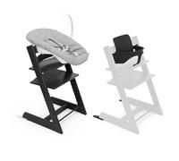 Chaise Stokke Tripp Trapp avec Newborn Set & Baby Set, Noir - Conception sûre, Réglable et ergonomique