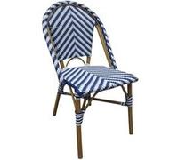 Chaise Style Parisien en Rotin Bleue x 2 Bolero G