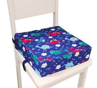 Chaise surélevée pour enfant de salle à manger avec coussin surélevé, lavable, avec 2 ceintures de sécurité, base antidérapante, pour la maison en voyage, 32 x 32 x 8 cm (dinosaure)
