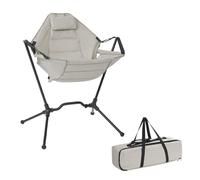 Chaise suspendue à bascule - Chaise longue pliante portable en alliage d'aluminium avec dossier haut réglable - Balançoire légère pour camping, pelouse, salon, pique-nique, terrasse, cour ou jardin