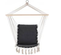 Detex Chaise Suspendue avec Rembourrage Charge 150 kg Siège Suspendu Fauteuil Suspendu hamac intérieur Jardin Gris