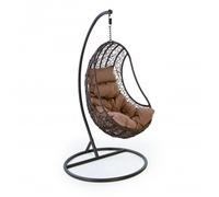 Chaise Suspendue Dondolo Oeuf Marron De Jardin Avec Coussin 310V