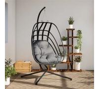 Vidaxl Chaise Suspendue En Forme D'?uf Avec Support Anthracite Acier