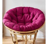 Chaise suspendue en forme d'œuf pour jardin, terrasse, coussin de chaise, panier suspendu, coussin d'assise uniquement, panier suspendu (ize : 120 x 120 cm, couleur : rouge intense)