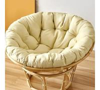 Chaise suspendue en forme d'œuf pour jardin, terrasse, coussin de chaise, panier suspendu, coussin d'assise uniquement, panier suspendu (ize : 180 x 180 cm, couleur : blanc cassé)