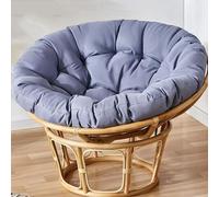 Chaise suspendue en forme d'œuf pour jardin, terrasse, coussin de chaise, panier suspendu, coussin d'assise uniquement, panier suspendu (ize : 120 x 120 cm, couleur : gris foncé)