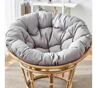 Chaise suspendue en forme d'œuf pour jardin, terrasse, coussin de chaise, panier suspendu, coussin d'assise uniquement, panier suspendu (ize : 170 x 120 cm, couleur : gris clair)