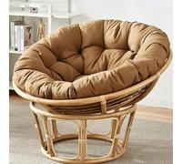 Chaise suspendue en forme d'œuf pour jardin, terrasse, coussin de chaise, panier suspendu, coussin d'assise uniquement, panier suspendu (ize : 150 x 150 cm, couleur : marron clair)