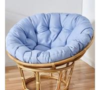 Chaise suspendue en forme d'œuf pour jardin, terrasse, coussin de chaise, panier suspendu, coussin d'assise uniquement, panier suspendu (ize : 120 x 120 cm, couleur : bleu clair)