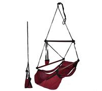 Chaise Suspendue hamac, Chaise Suspendue 3 Couleurs hamac siège Suspendu balançoire Suspendue avec Repose-Pieds Chaise extérieure(Rouge)