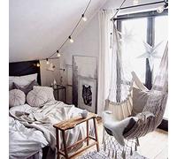 Chaise Suspendue pour Intérieure et Extérieure,Siège de Coussin de Hamac de Balançoire pour Jardin,avec 2 Oreillers,Siège Pivotante 100 x 130 cm