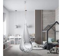 Chaise suspendue sensorielle mamoi cocoon en coton éco & kit de gris