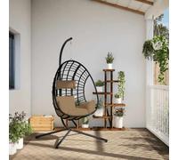 Chaise Suspendue Œuf Support Cadre de Siège Résine Tressée et Acier vidaXL