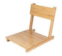 Chaise Tatami avec Dossier Inclinable et Design Bambou, pour Salon | Support ergonomique, Finition polie lisse, Idéal pour les pièces japonaises, Léger et stable