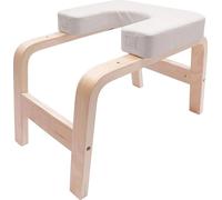 Chaise têtière pour yoga, bois massif, rembourrage très confortable, BLANC