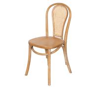 Sedia Biscottini En Bois Massif 43x47x88 cm Vienna Paille Blanc Anticato