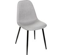 Chaise tissu et métal Tyka gris Atmosphera Gris G