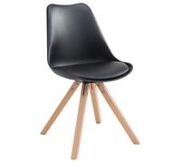 Chaise Toulouse - CLP - Similicuir - Design Scandinave - Noir