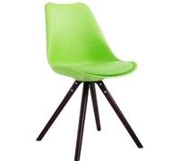Chaise Toulouse similicuir piétement rond , Vert/Cappuccino G