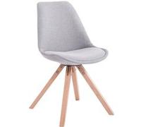 Chaise Toulouse tissu piétement en forme carrée , Gris/Nature G