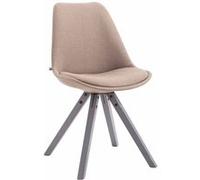 Chaise Toulouse tissu piétement en forme carrée , Taupe/Gris G
