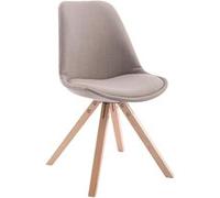 Chaise Toulouse tissu piétement en forme carrée , Taupe/Nature G