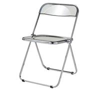 Chaise transparente multi-usages en acrylique - Chaise de maquillage élégante - Siège de photographie pour magasins de vêtements - Design cristal gris fumé - Meubles modernes et élégants