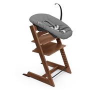 Chaise Tripp Trapp Stokke (Warm Brown) avec Newborn Set (Anthracite) - Utilisez dès la naissance et jusqu’à 9 kg - Confortable, sûr et simple à utilizer