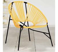 Chaise œuf de jardin noir et blanc résine tressée chaise oeuf vidaXL