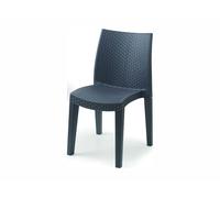 Chaise Lady Imp. - Rotin, Couleur Anthracite