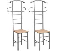 vidaXL Chaise valet de nuit design unique bois et métal (lot de 2)