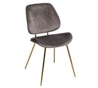 Chaise Velours Slow - Atmosphera Gris