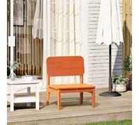 Chaise Vidaxl en bois massif non pliable H. 72 cm exterieur marron marron