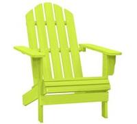 Chaise vidaxl en bois massif non pliable H. 89.5 cm exterieur vert Vert G