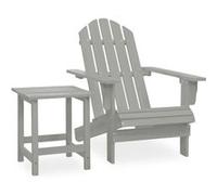 Chaise vidaxl en bois non pliable exterieur H. 45 cm gris Gris G
