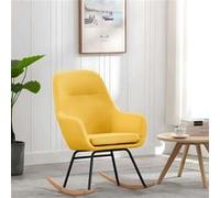 Vidaxl Chaise À Bascule Jaune Moutarde Tissu Jaune