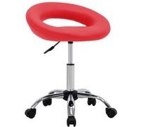 Chaise vidaxl en plastique non pliable interieur H. 69.5 cm rouge Rouge G