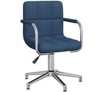 vidaXL Chaise pivotante de salle à manger Bleu Tissu