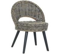 Chaise vidaxl en rotin non pliable interieur H. 79 cm noir noir G