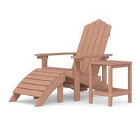 Chaise vidaxl exterieur empilable non pliable en polyethylene H. 46 cm marron marron G